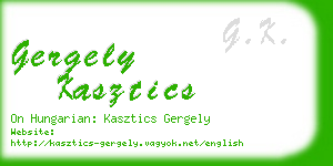 gergely kasztics business card